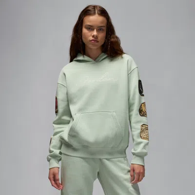 Jordan Women's  Brooklyn Fleece Pullover Hoodie In Seafoam/sail