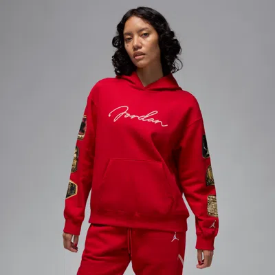 Jordan Women's  Brooklyn Fleece Pullover Hoodie In Red