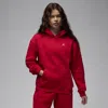 Jordan Women's  Brooklyn Fleece Pullover Hoodie In Gym Red/white