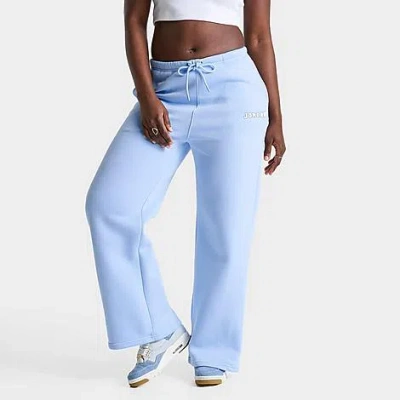 Jordan Women's Brooklyn Fleece Varsity Wide-leg Sweatpants In Blue