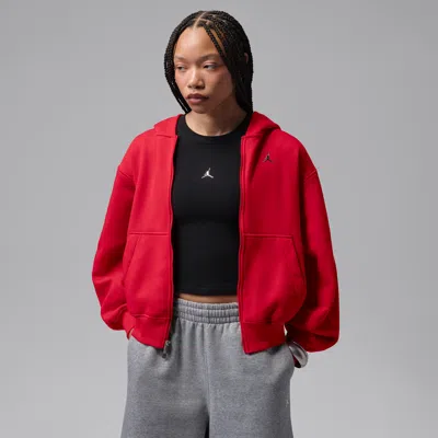 Jordan Women's  Brooklyn Full-zip Hoodie In Red