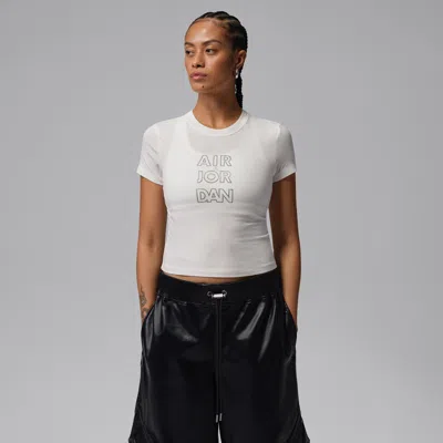 Jordan Women's  Brooklyn Graphic T-shirt In White