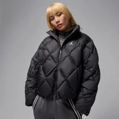 Jordan Women's  Brooklyn Quilted Puffer Jacket In Black