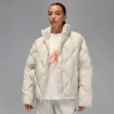 Jordan Women's  Brooklyn Quilted Puffer Jacket In Neutral