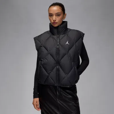 Jordan Women's  Brooklyn Therma-fit Quilted Puffer Vest In Black