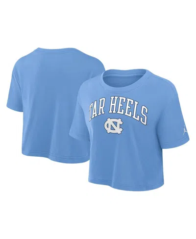 Jordan Women's Carolina Blue North Carolina Tar Heels Athletic Prep Arch Cropped Performance T-shirt