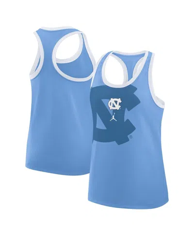 JORDAN WOMEN'S CAROLINA BLUE NORTH CAROLINA TAR HEELS PRIMETIME RACERBACK TRI-BLEND TANK TOP
