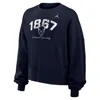 Jordan Women's  College Phoenix Fleece (howard University) Crew-neck Sweatshirt In Blue