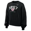 Jordan Women's  College Phoenix Fleece (morehouse College) Crew-neck Sweatshirt In Black