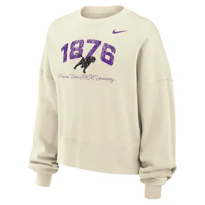 Jordan Women's  College Phoenix Fleece (prairie View A&m University) Crew-neck Sweatshirt In Neutral