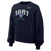 Jordan Women's  College Phoenix Fleece (spelman College) Crew-neck Sweatshirt In Blue
