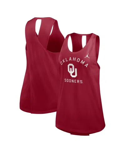 Jordan Women's Crimson Oklahoma Sooners Primetime Open Back Tank Top