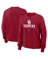 Jordan Women's Crimson Oklahoma Sooners Primetime University Long Sleeve Boxy T-shirt In Crimson