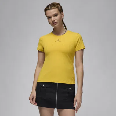 Jordan Women's  Essential Slim Tee In Yellow