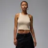 Jordan Essential Racerback Tank In Neutral