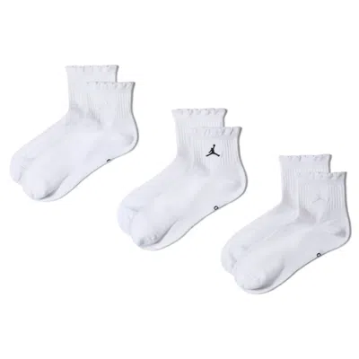 Jordan Women's  Everyday Ankle Socks (3 Pairs) In White
