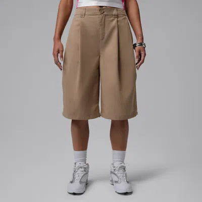 Jordan Women's  Flight Big Chino Shorts In Brown