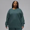 Jordan Women's  Flight Fleece Crew-neck Sweatshirt (plus Size) In Green