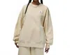 Jordan Women's Flight Fleece Crewneck Top In Beach In Neutral