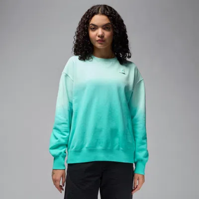 Jordan Women's  Flight Fleece French Terry Crew-neck Sweatshirt In Green