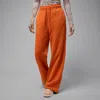 Jordan Flight Fleece French Terry Open Hem Pants In Orange