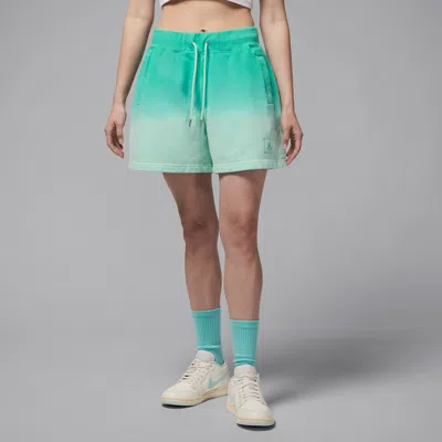 Jordan Women's  Flight Fleece French Terry Shorts In Green