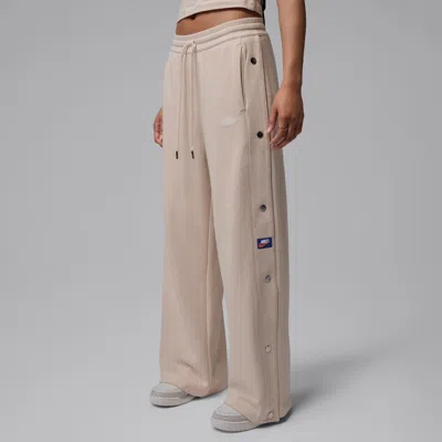 Jordan Women's  Flight Fleece French Terry Snap Pants In Neutral