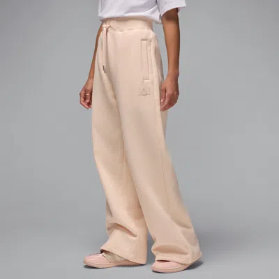 Jordan Women's  Flight Fleece Open-hem Pants In Guava Ice