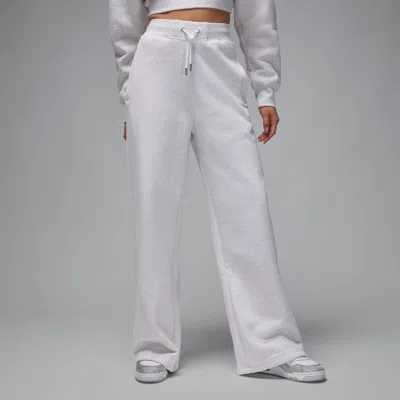 Jordan Women's  Flight Fleece Open-hem Pants In Birch Heather