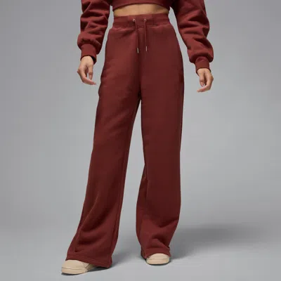 Jordan Women's  Flight Fleece Open-hem Pants In Dark Pony