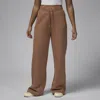 Jordan Women's  Flight Fleece Open-hem Pants In Brown