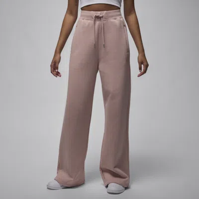 Jordan Women's  Flight Fleece Open-hem Pants In Pink