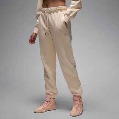 Jordan Women's  Flight Fleece Pants In Guava Ice