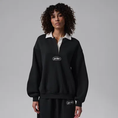 Jordan Flight Club Rugby Top In Black