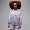 Jordan Women's  Flight Fleece Satin-lined Pullover Hoodie In Purple