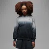 Jordan Women's  Flight Fleece Satin-lined Pullover Hoodie In Gray