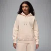 Jordan Women's  Flight Fleece Satin-lined Pullover Hoodie In Guava Ice