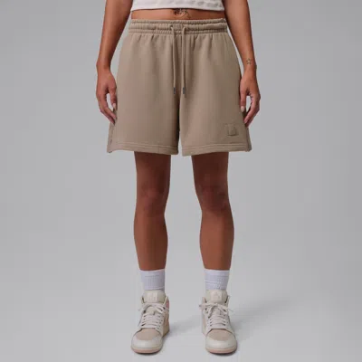 Jordan Women's  Flight Fleece Shorts In Brown