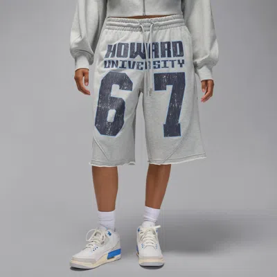 Jordan Women's  Flight Fleece X Howard University Big Shorts In Gray
