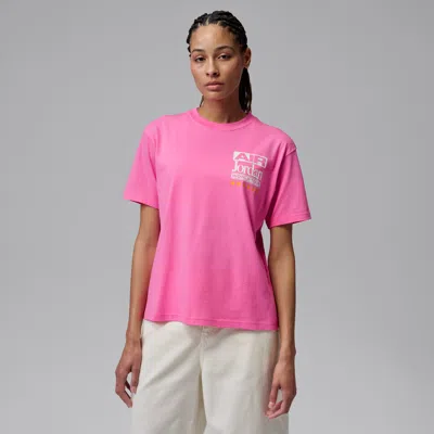 Jordan Women's  Flight Girlfriend T-shirt In Pink