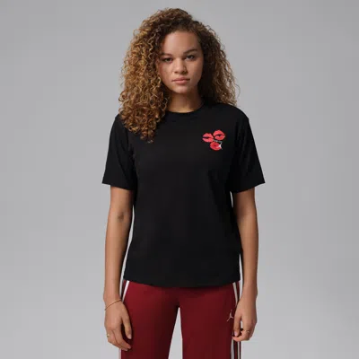 Jordan Women's  Flight Graphic T-shirt In Black