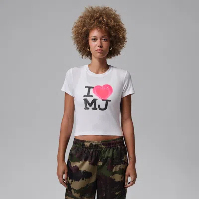 Jordan Women's  Flight Graphic T-shirt In White