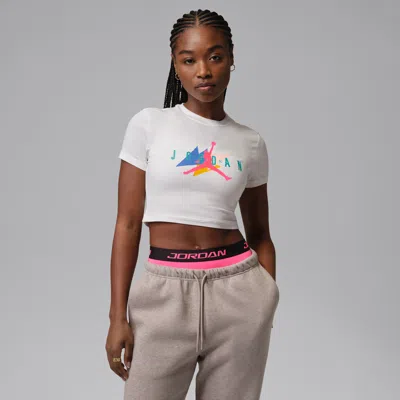 Jordan Women's  Flight Graphic T-shirt In White