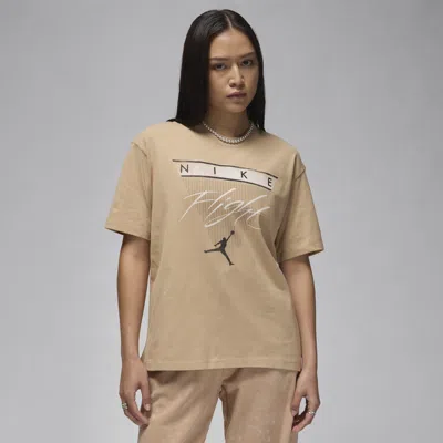 Jordan Women's  Flight Heritage Graphic T-shirt In Brown