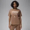 Jordan Women's  Flight Heritage Graphic T-shirt In Brown