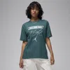 Jordan Women's  Flight Heritage Graphic T-shirt In Oxidized Green