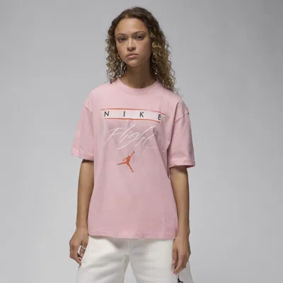 Jordan Women's  Flight Heritage Graphic T-shirt In Pink