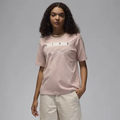 Jordan Women's  Flight Heritage Graphic T-shirt In Pink