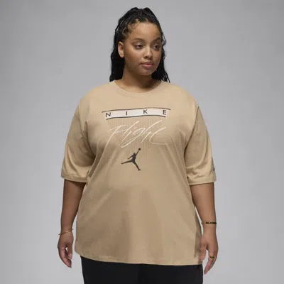 Jordan Women's  Flight Heritage Graphic T-shirt (plus Size) In Brown