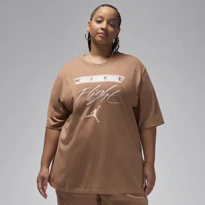 Jordan Women's  Flight Heritage Graphic T-shirt (plus Size) In Brown